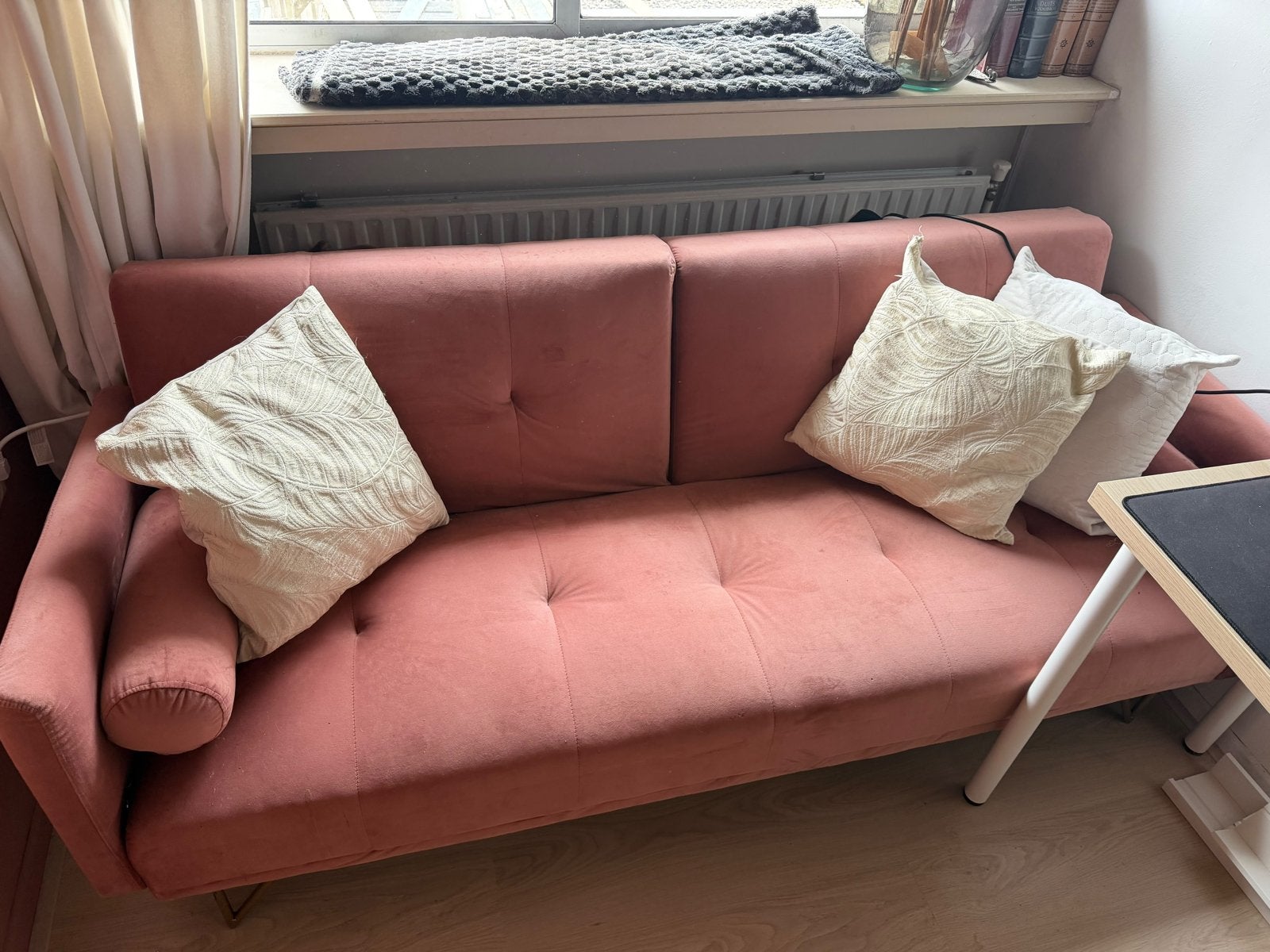 Roze slaapbank - Gebruikt, Ophalen, Gebruikt, 150 tot 200 cm, Tweepersoons
