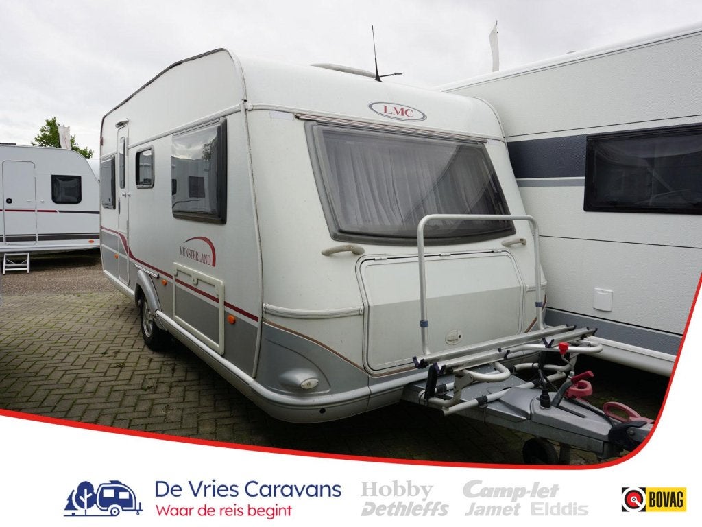 LMC Munsterland 490 Mover, Fietsendrager voor, Caravans en Kamperen, Standaardzit, Schokbreker, Bedrijf, 2 aparte bedden