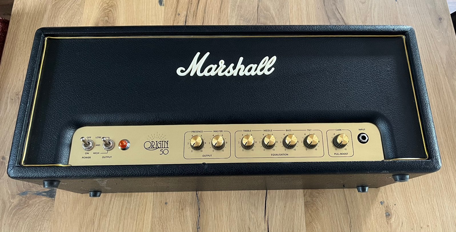 Marshall Origin 50h versterkertop, Ophalen, Zo goed als nieuw, 50 tot 100 watt