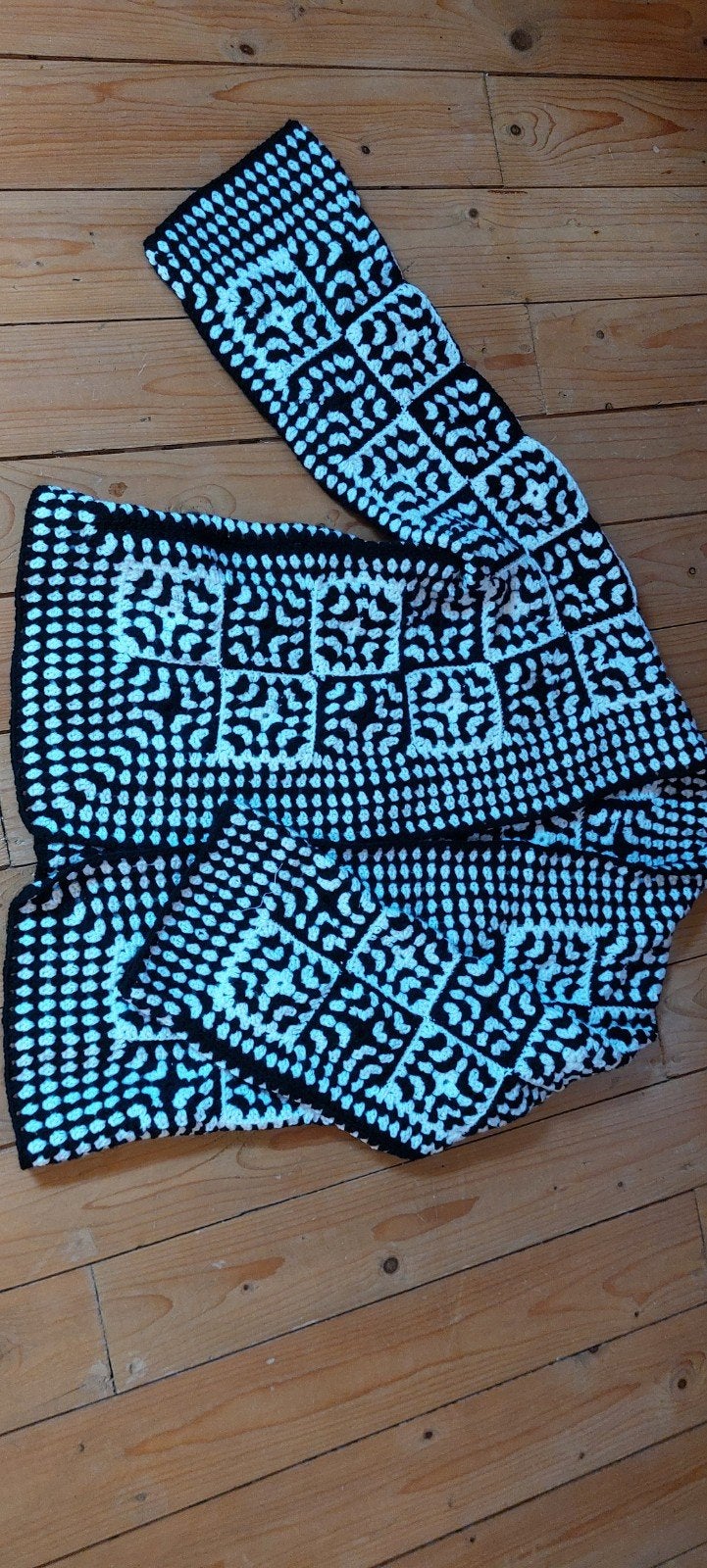 Nieuw granny gehaakt vest, maat 42/46, Ophalen, Nieuw, Maat 42/44 (L), Zwart
