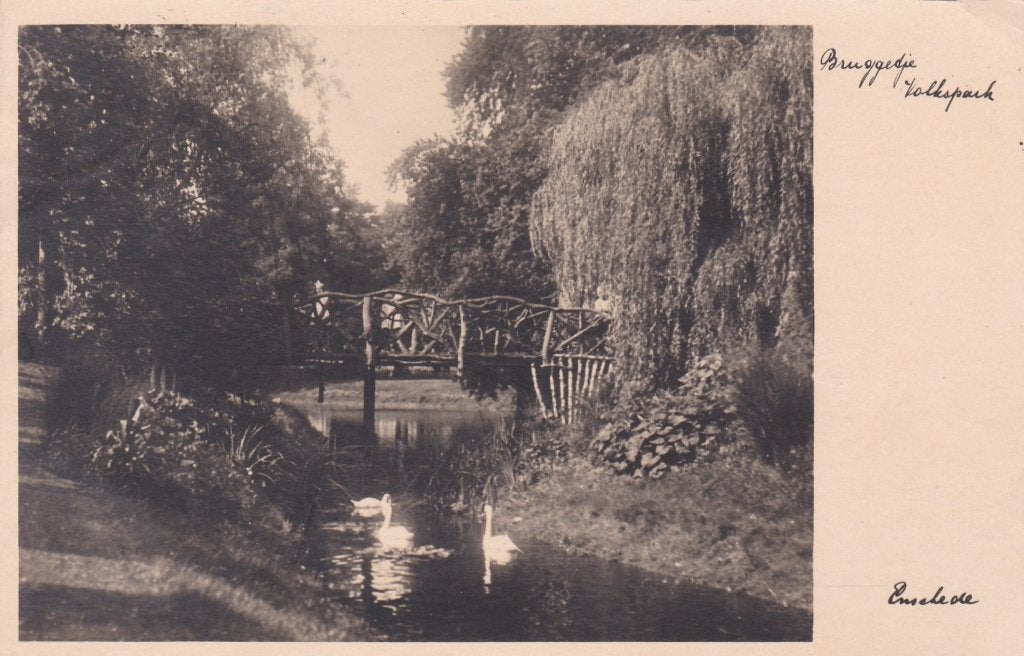 19006 Bruggetje Volkspark Enschede Overijssel Losser Borne, Verzenden, 1920 tot 1940, Gelopen, Overijssel