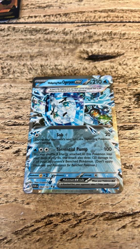 Wellspring mask ogerpon ex pokemon kaart, Ophalen of Verzenden, Zo goed als nieuw
