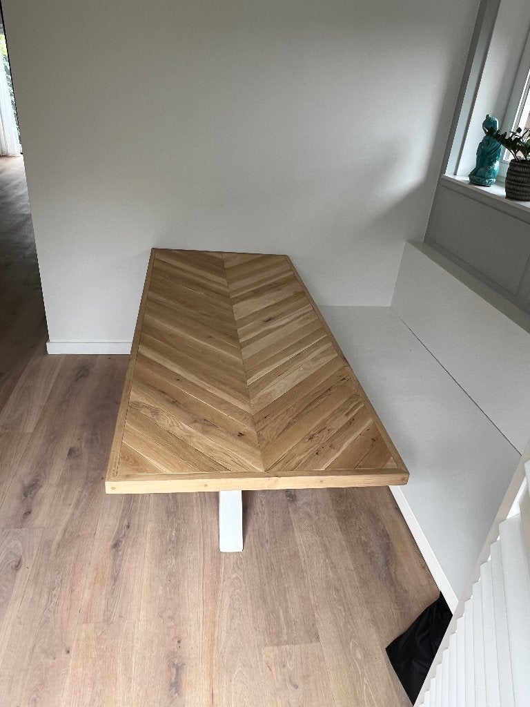 Eiken Eettafels 4cm. massief LAAGSTE PRIJS IN HET NOORDEN!, Eikenhout, 100 tot 150 cm, Ophalen of Verzenden, Overige vormen
