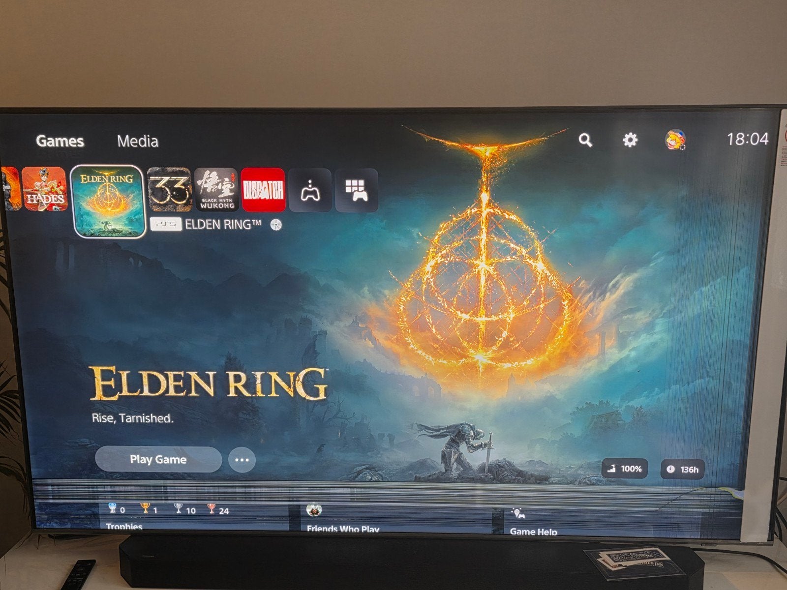 Samsung 65 inch QLED Smart TV – QE65Q74B – beschadigd scherm