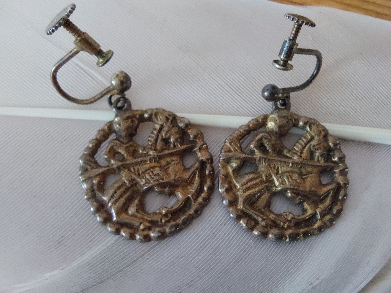 David Andersen oorbellen  vintage, Ophalen of Verzenden, Zilver, Zilver