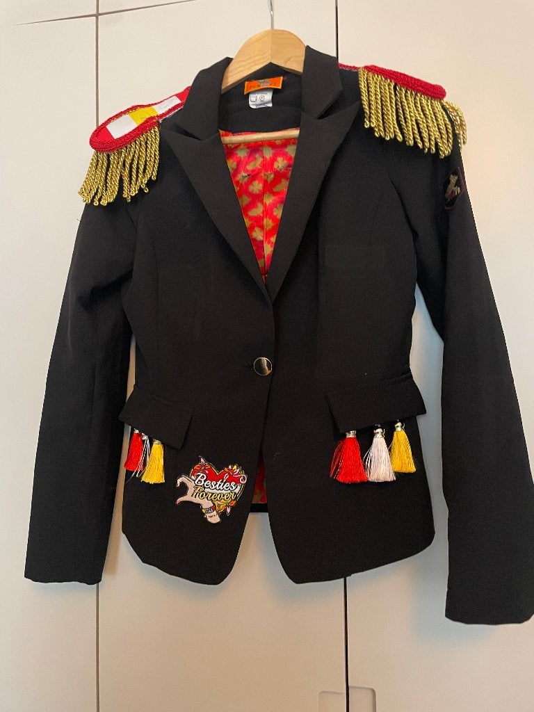 Carnavals blazer dames S, Kleding | Dames, Carnaval, Ophalen of Verzenden, Kleding, Gedragen