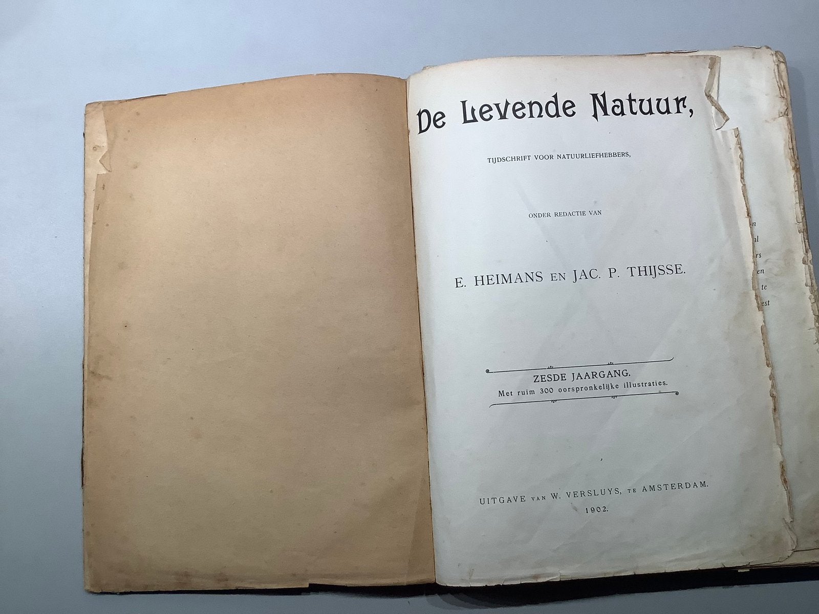 De levende natuur Jac.P.Thijsse 6e jaargang 1902 ( 300 afb.), Boeken, Ophalen of Verzenden, Gelezen, Natuur algemeen