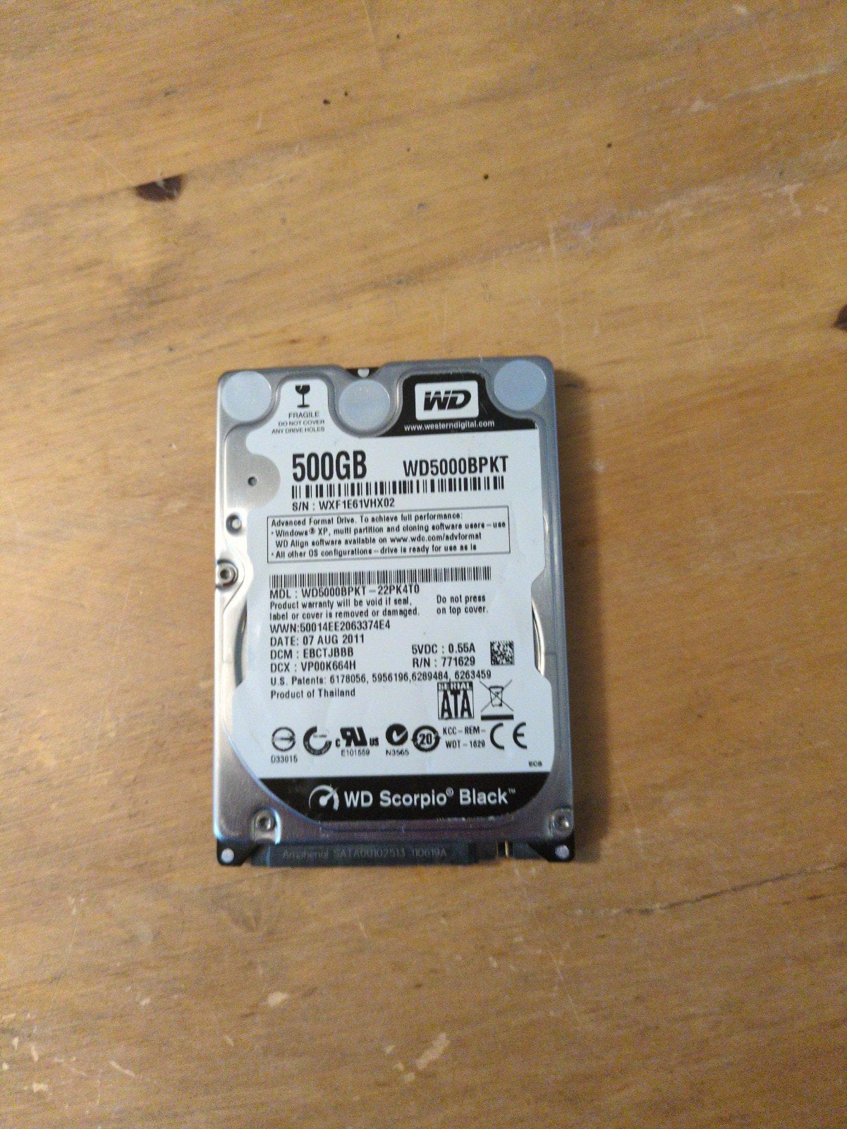 WD Scorpio Black 500GB HDD - SATA - Laptop, Intern, Ophalen of Verzenden, Laptop, 500GB
