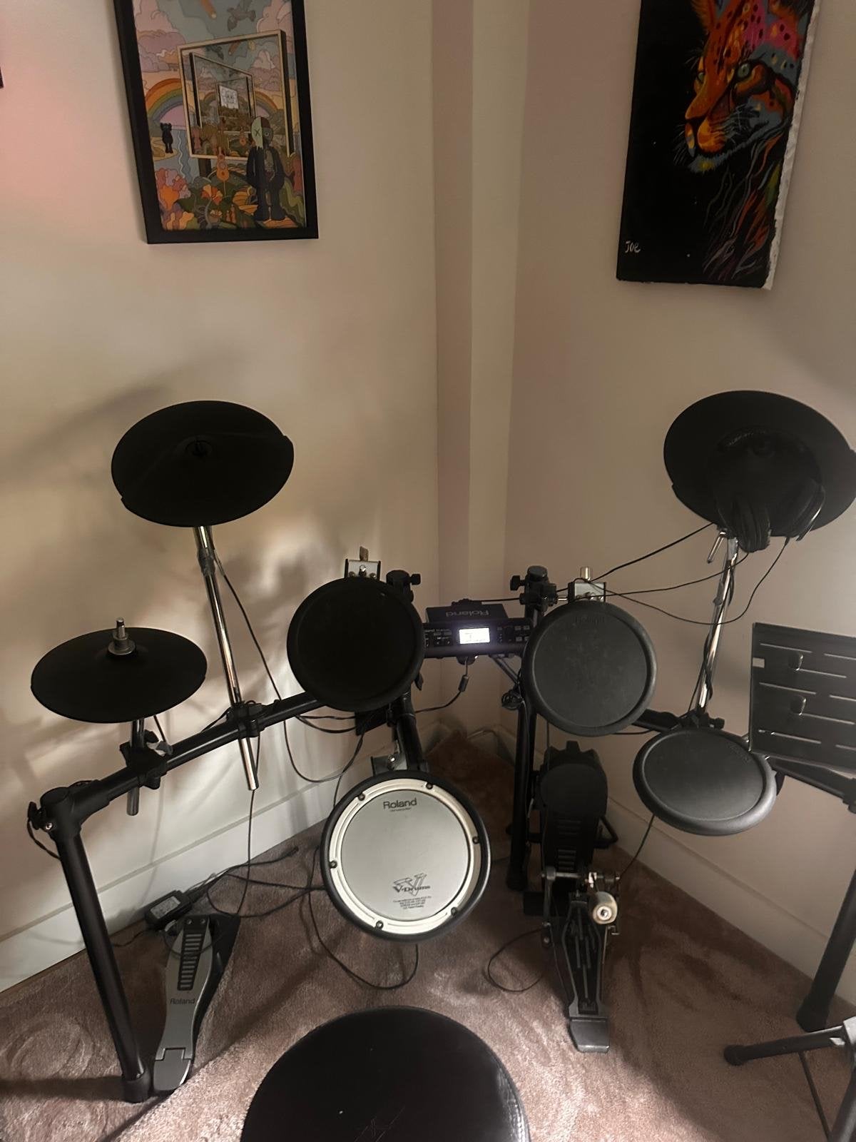 Roland TD-4 V-Compact elektronisch drumstel met kruk, Ophalen, Gebruikt, Roland, Elektronisch