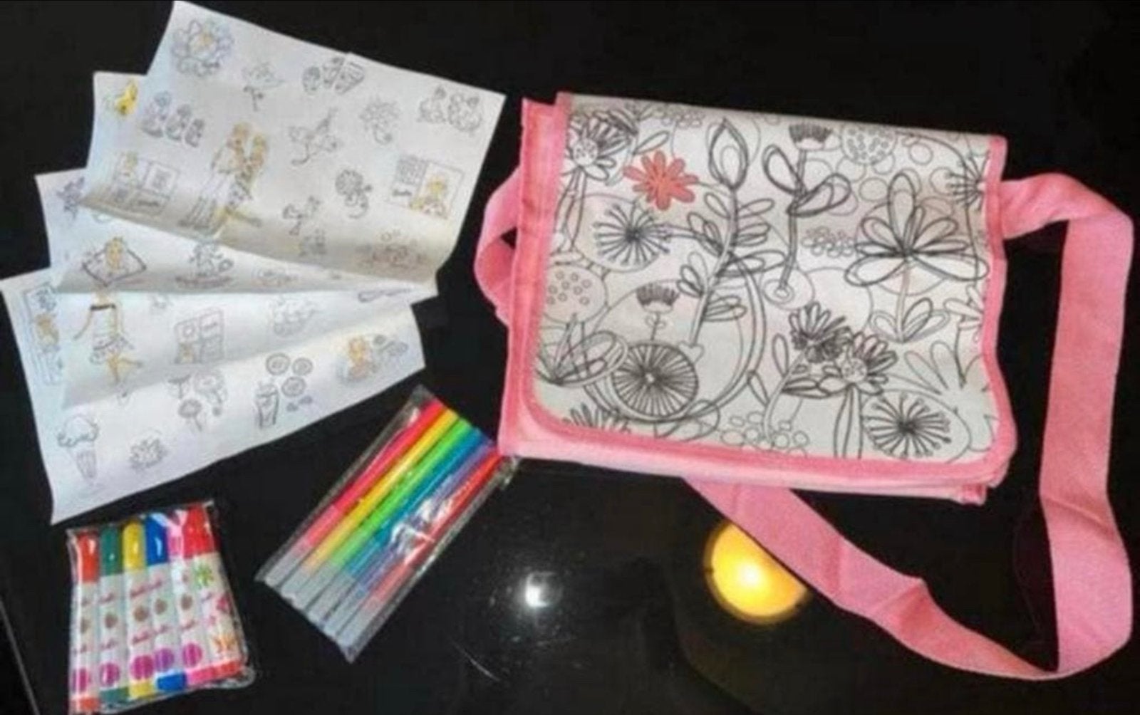 Knutseltas om zelf te kleuren met stiften en kleurplaten, Textiel, Nieuw, Meerkleurig, Ophalen of Verzenden