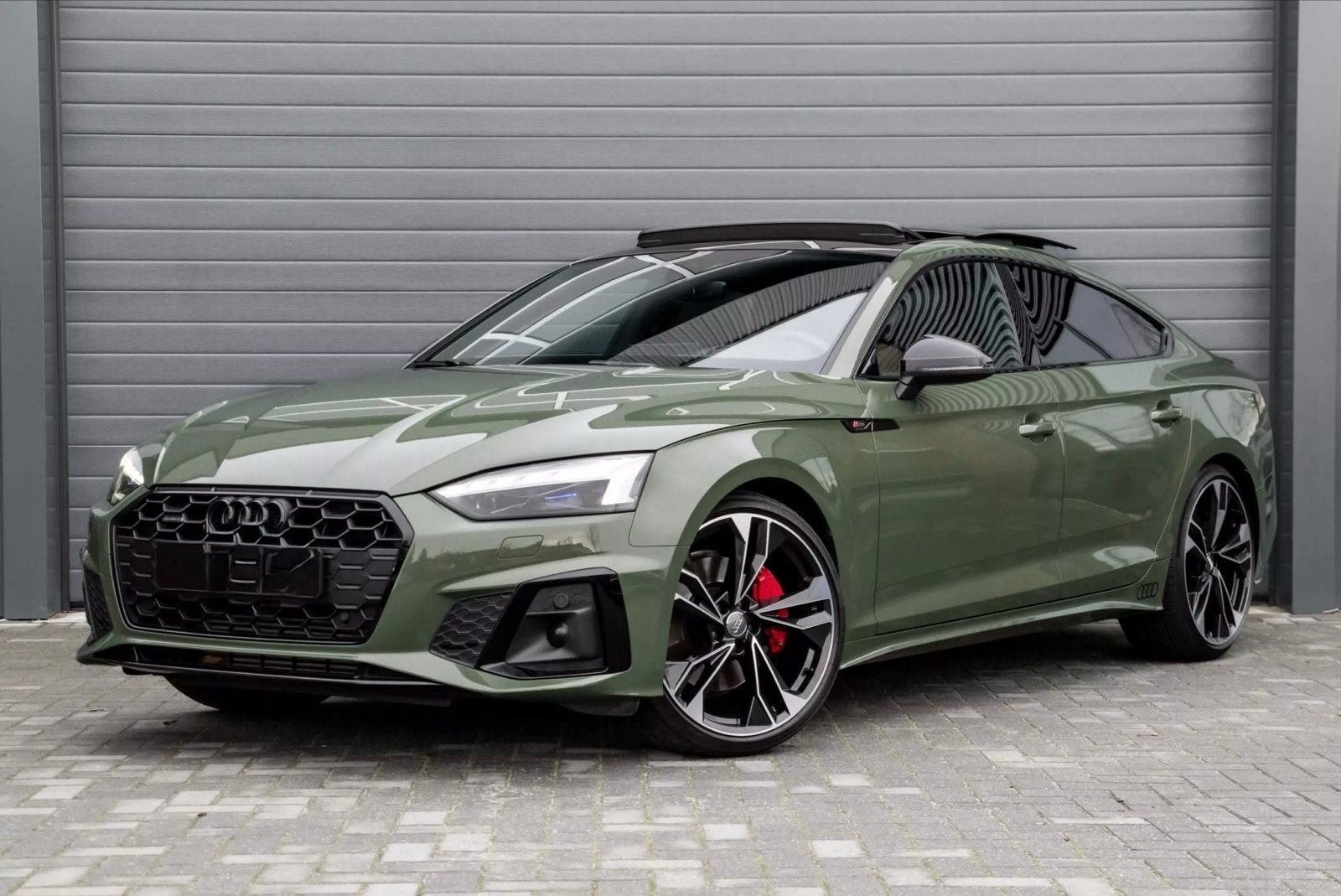 Audi A5 45 Tfsi 265pk Mhev S Tronic Quattro 2020 Groen, Auto's, Bluetooth, 4 cilinders, 1984 cc, Vierwielaandrijving