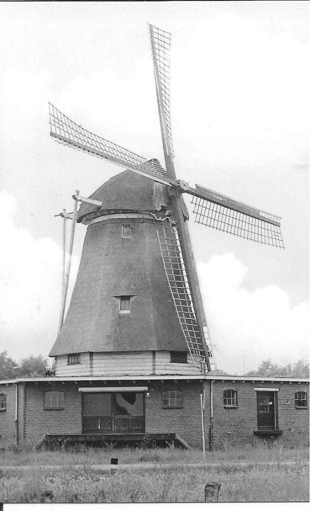 Ansichtkaart Holten (Ov.), Buurtschap Dijkerhoek, korenmolen, Ophalen of Verzenden, 1960 tot 1980, Ongelopen, Overijssel