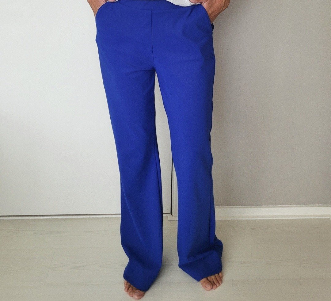 Studio Anneloes Flair Bonded broek L Dikke Travelstof Kobalt, Kleding | Dames, Studio Anneloes, Maat 42/44 (L), Zo goed als nieuw