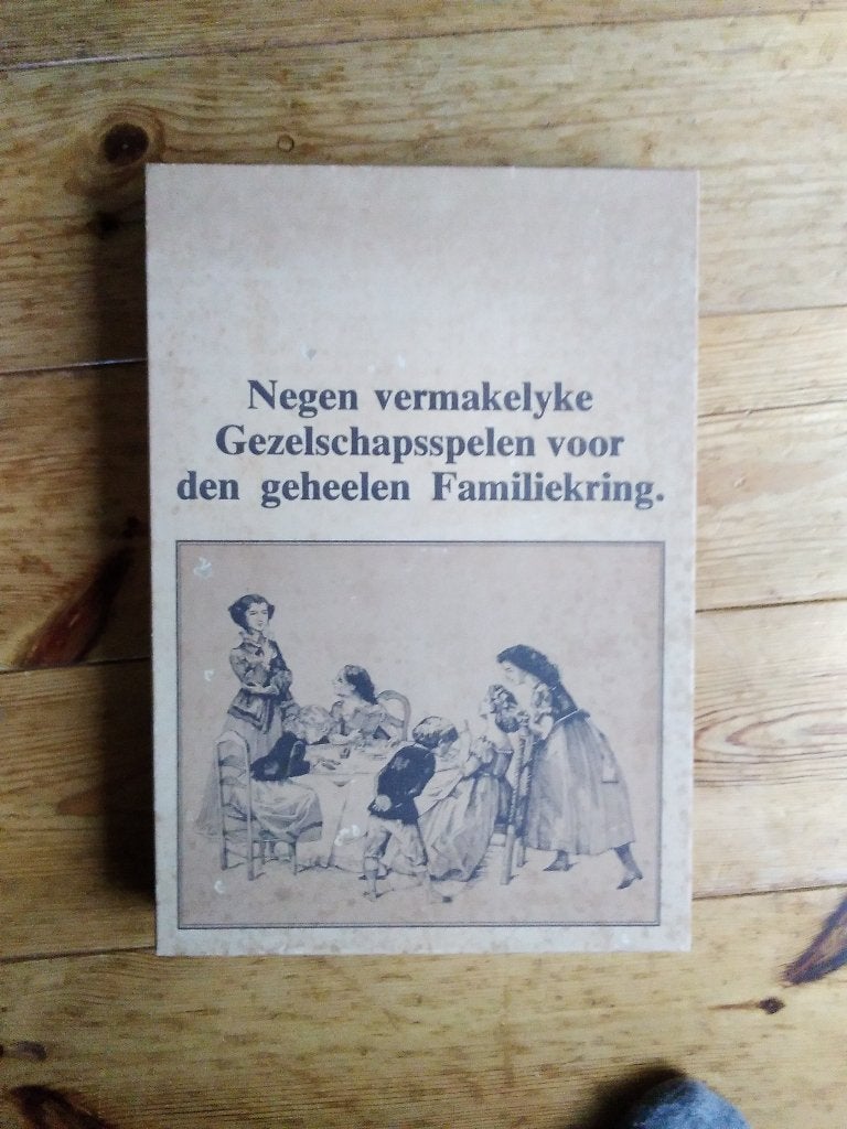Negen vermakelyke Gezelschapsspelen Vintage, Een of twee spelers, Ophalen of Verzenden, Nieuw, Jumbo