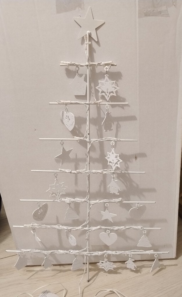 Witte decoratie kerst standaard, Ophalen of Verzenden, Zo goed als nieuw