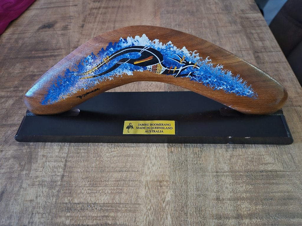 Jabiru Boomerang, handgemaakt in Queensland, Australië., Ophalen of Verzenden, Noord-Amerika