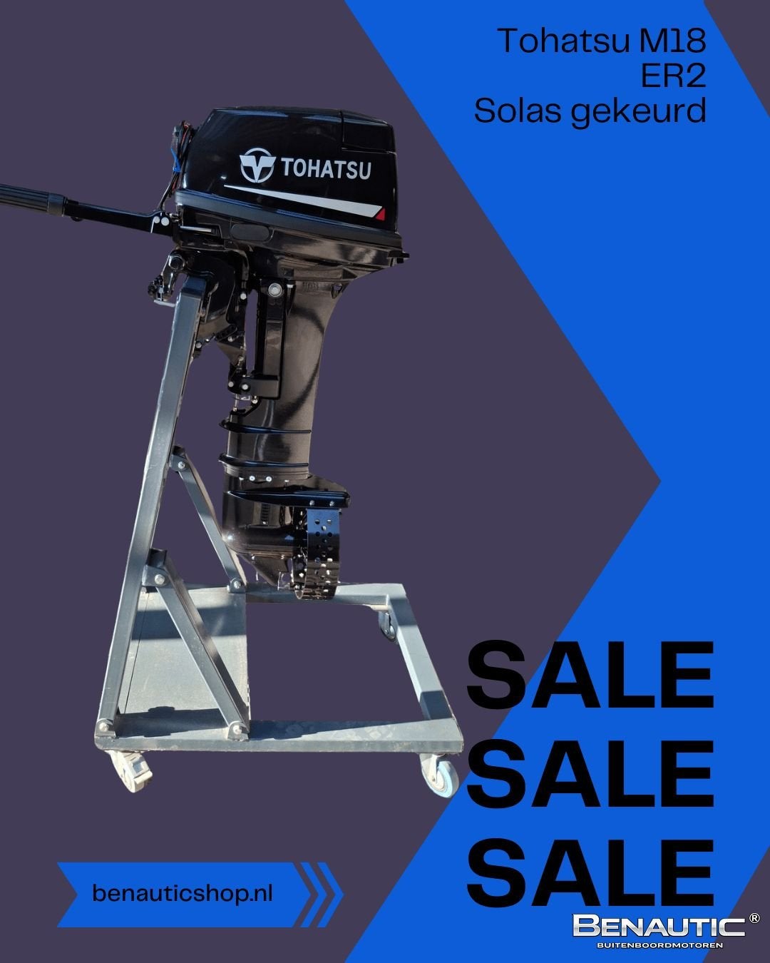 Direct leverbaar! Nieuwe Tohatsu M18ER2 2 stroke met Solas k, -, Nieuw, -, -