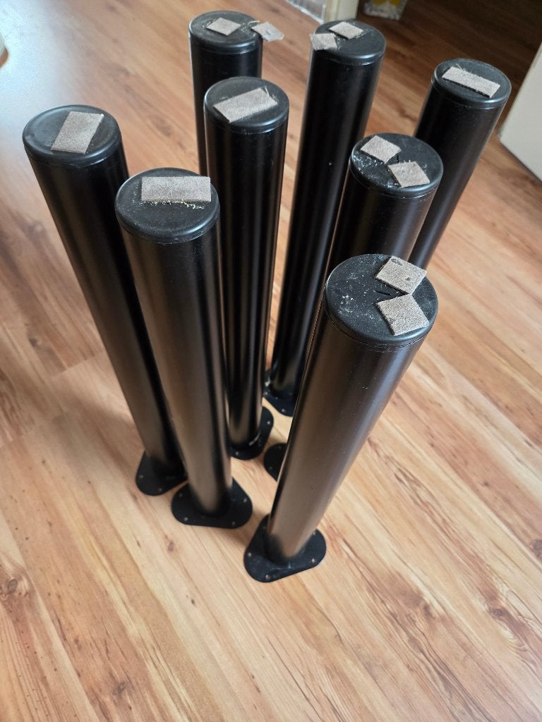 8 stevige metalen meubelpoten 72cm, Ophalen, Tafelpoot, Minder dan 50 cm, Gebruikt