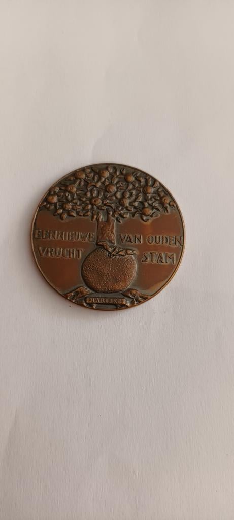 Historische Bronzen Penning 1892-1947 Oranje, Ophalen of Verzenden