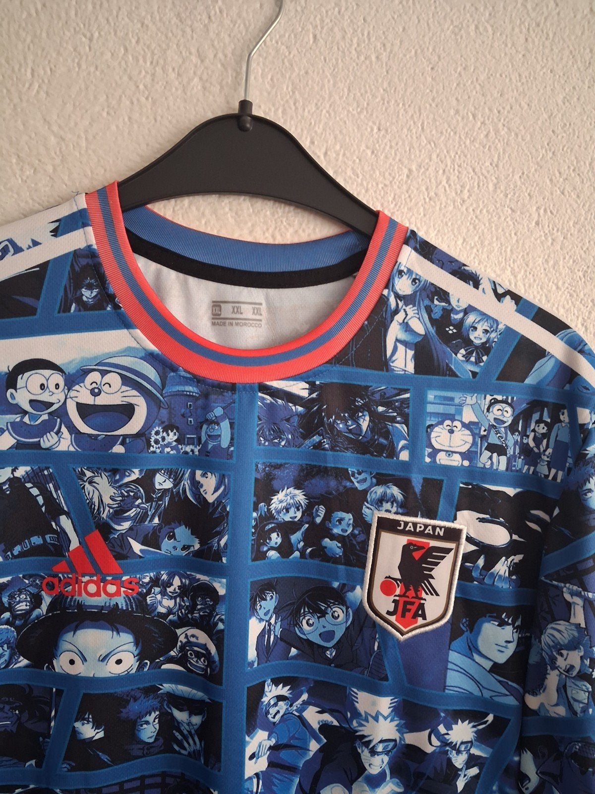Adidas Japan Anime Voetbalshirt - Maat XXL, Blauw, Overige maten, Ophalen of Verzenden, Zo goed als nieuw