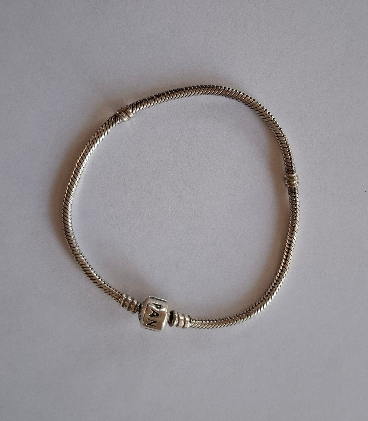 Pandora armband met clipsluiting, Ophalen of Verzenden, Zo goed als nieuw, Zilver, Zilver