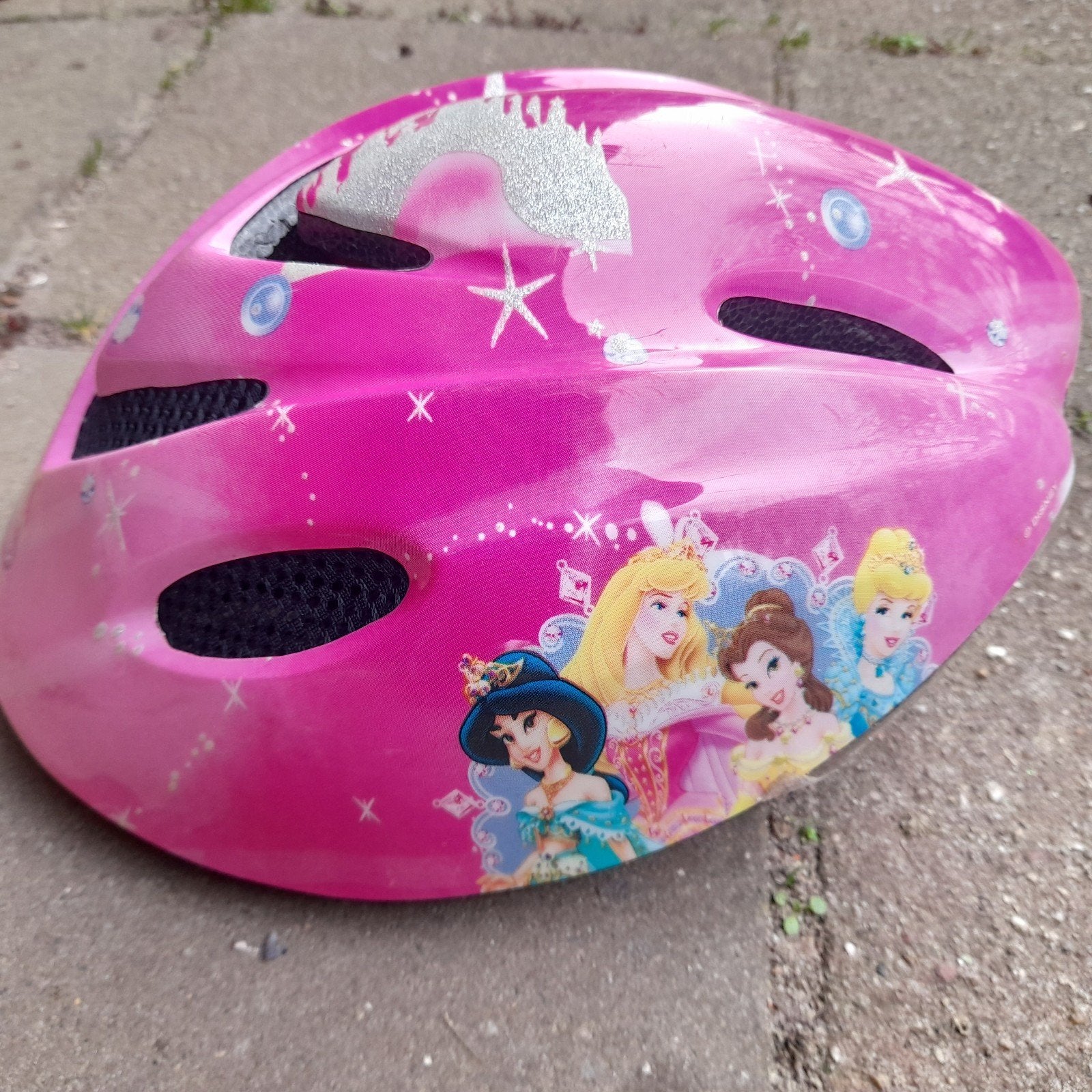 Roze Fietsbeschermings-Helm (kind), Zo goed als nieuw, Ophalen, Disney Princess, M