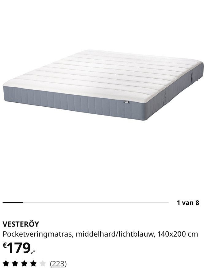 Matras 140x200, Ophalen, 140 cm, Zo goed als nieuw, Twijfelaar