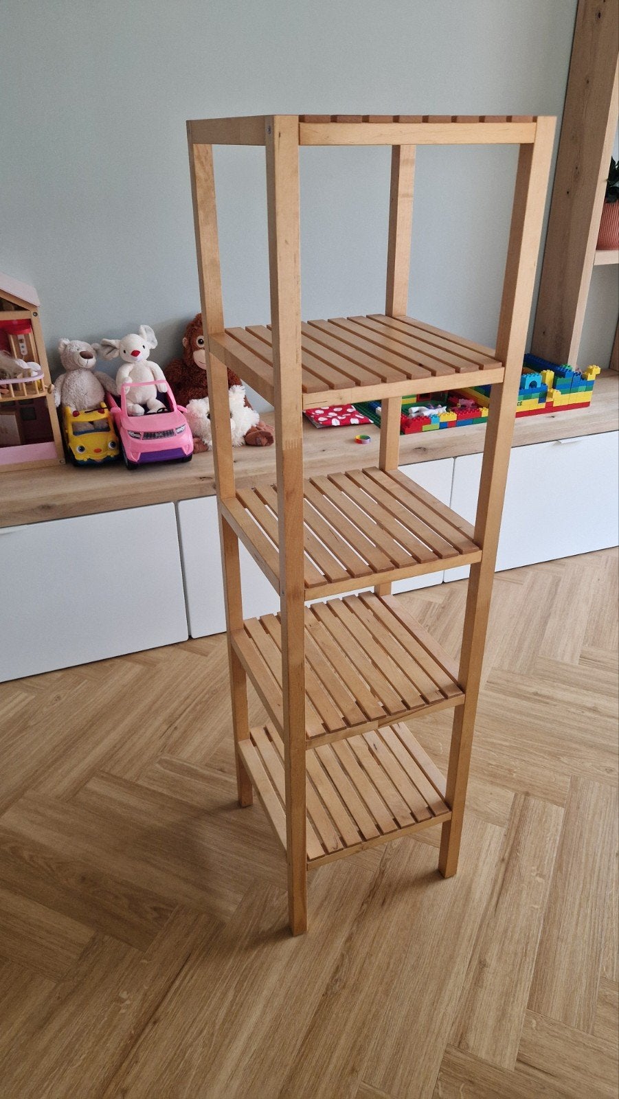IKEA MOLGER houten stellingkast - 5 legplanken, Ophalen, Zo goed als nieuw