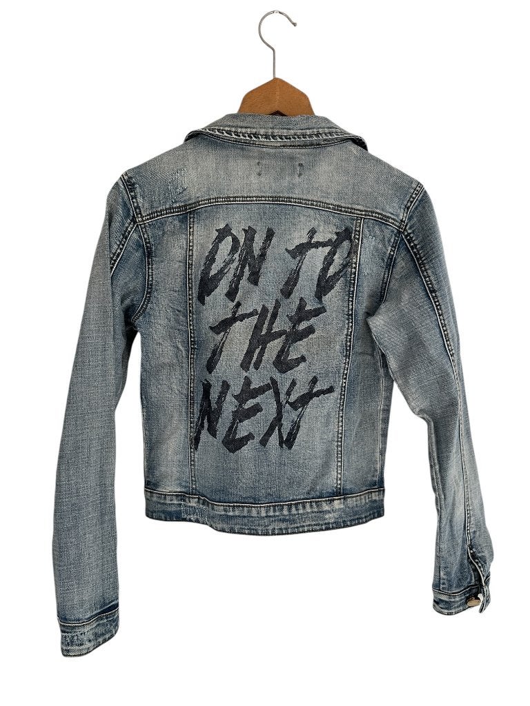JoshV spijkervest XS, Blauw, Ophalen of Verzenden, Zo goed als nieuw, Maat 34 (XS) of kleiner