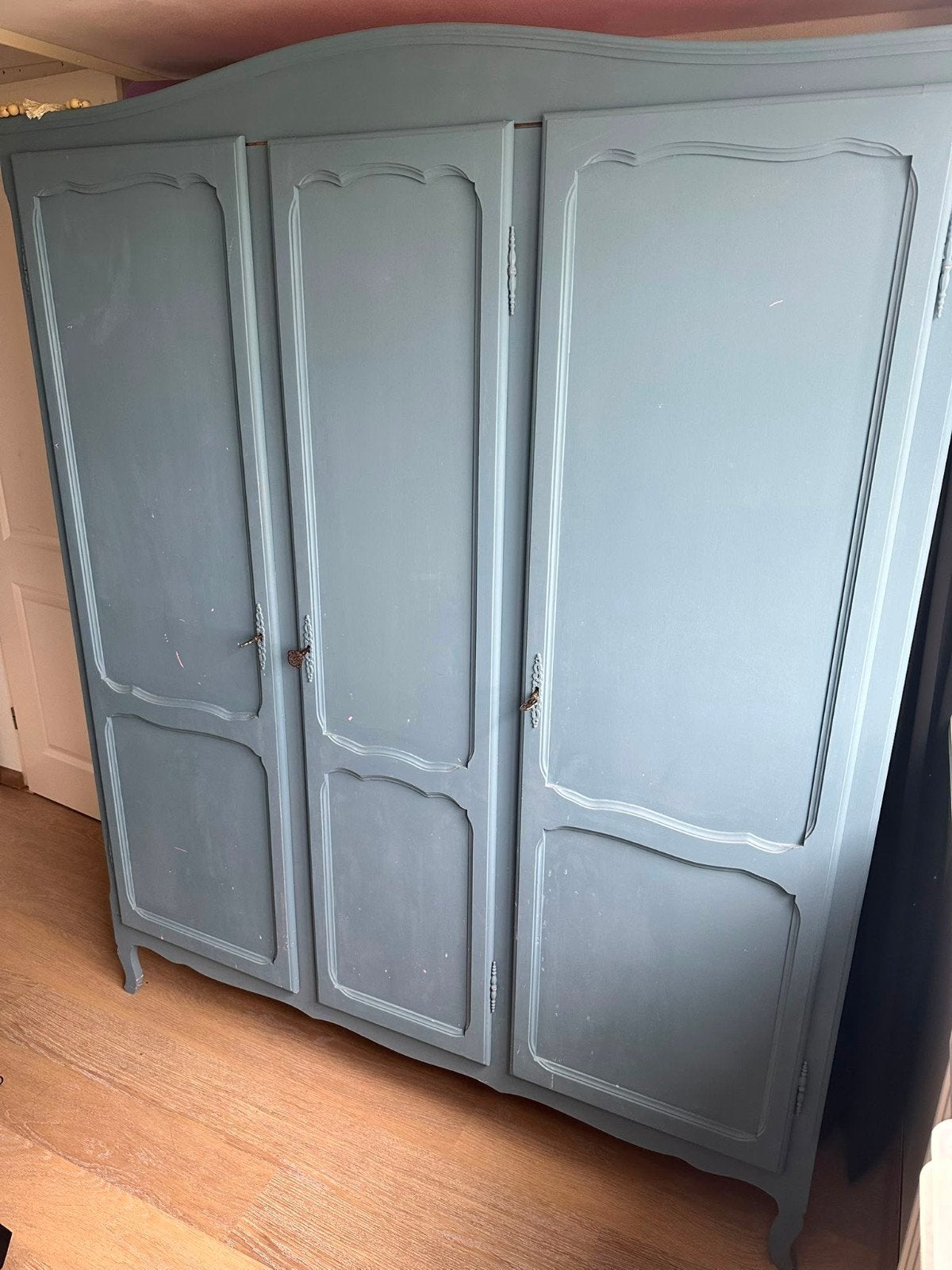 Brocante Queen Ann kledingkast, Ophalen of Verzenden, Gebruikt, 50 tot 75 cm, 150 tot 200 cm