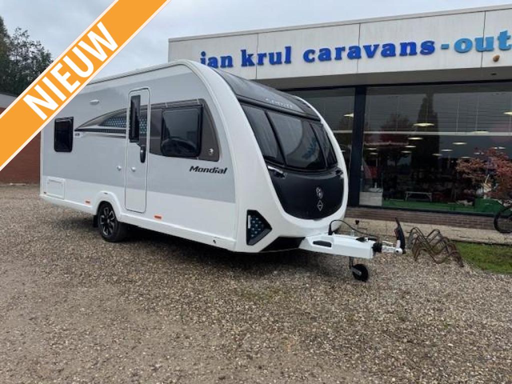 Sprite Mondial 470 SE frans bed, Caravans en Kamperen, Caravans, Standaardzit, Schokbreker, Bedrijf, Overige typen