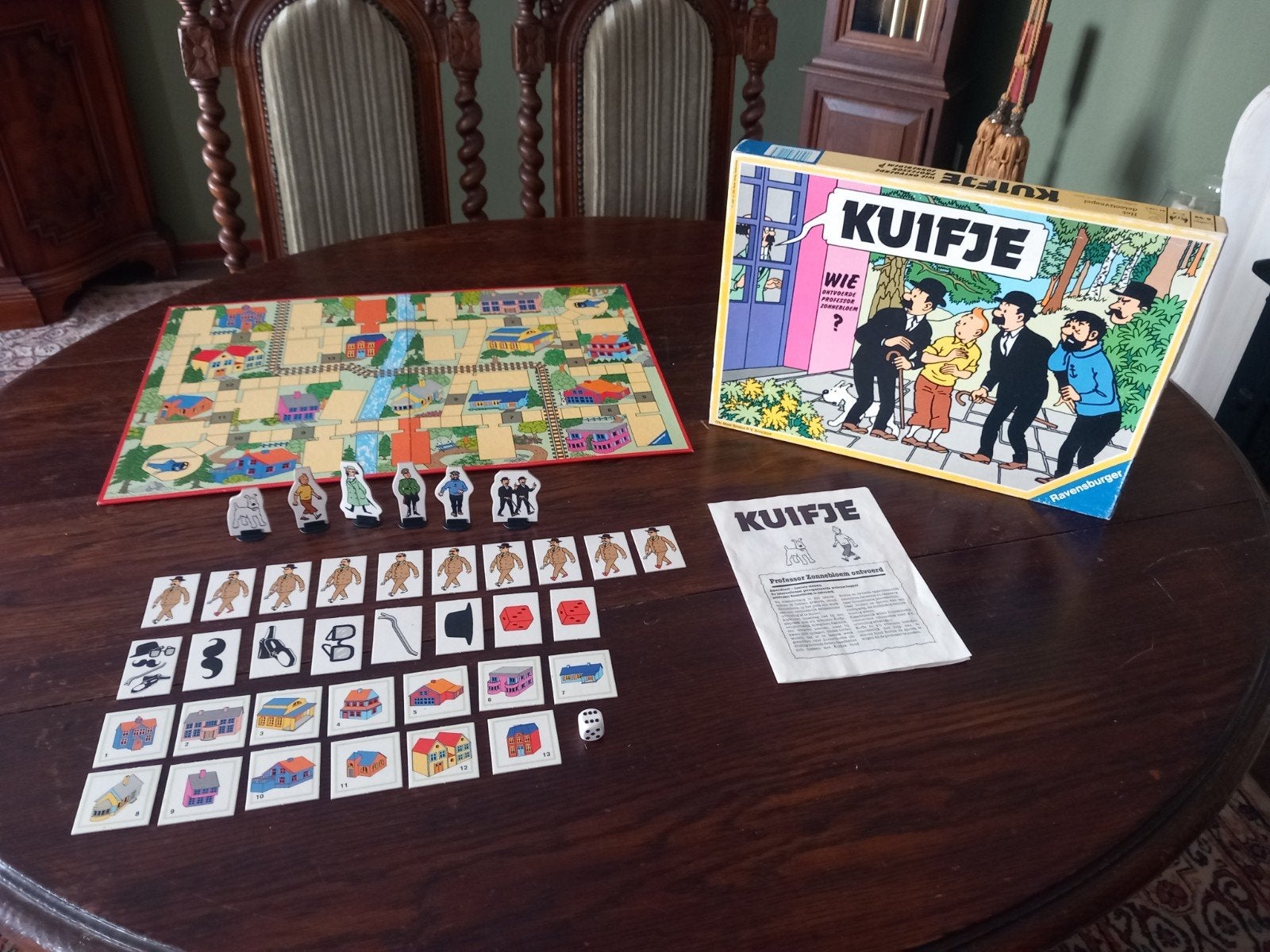 Vintage Kuifje Bordspel - Leuk Detectivespel à la Cluedo, Drie of vier spelers, Ophalen of Verzenden, Gebruikt, Ravensburger