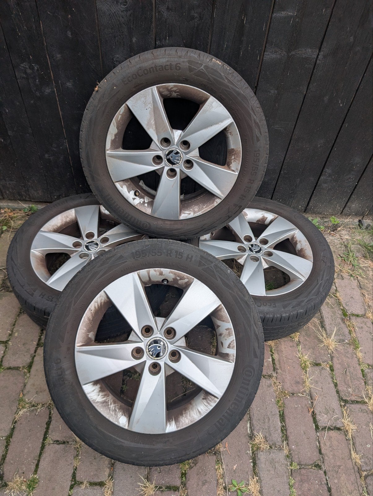 Set van 4 Skoda fabia velgen 15 inch, Ophalen, Gebruikt, Skoda