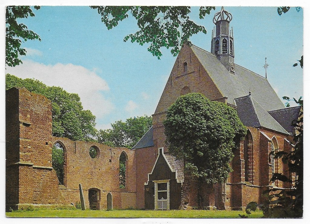 Bergen Ruine Gelopen Ansichtkaart (B8335), Ophalen of Verzenden, 1980 tot heden, Gelopen, Noord-Holland