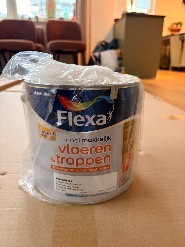 Flexa - zijdeglans lak voor vloeren en trappen, Ophalen, Overige kleuren, Nieuw, Lak