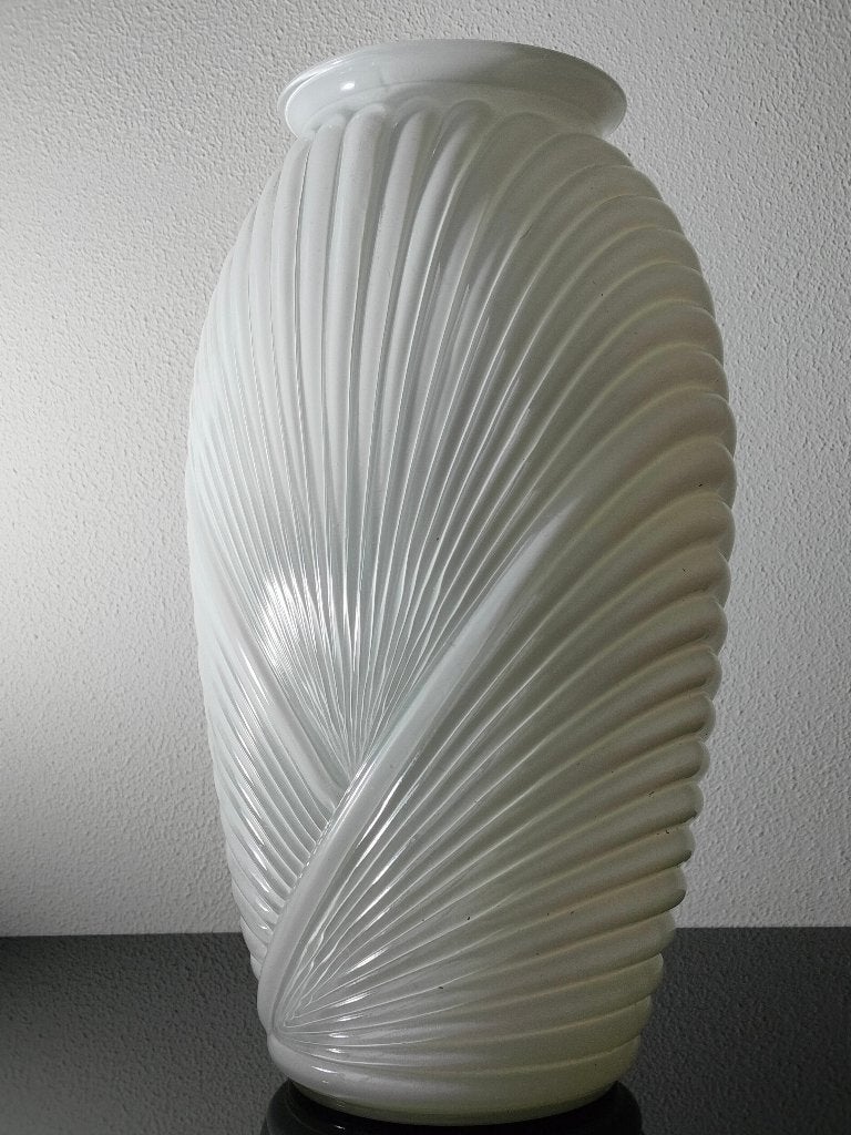 Anchor Hocking Vaas Sunburst Zonnestraal Wit 1970-1980, Ophalen of Verzenden
