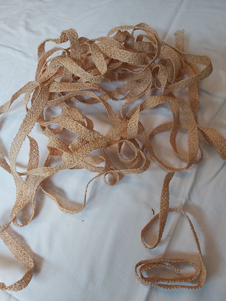 Vintage stro band plm 10 meter mooi stroband hoeden maken, Ophalen of Verzenden, Nieuw, Lint, Band of Elastiek