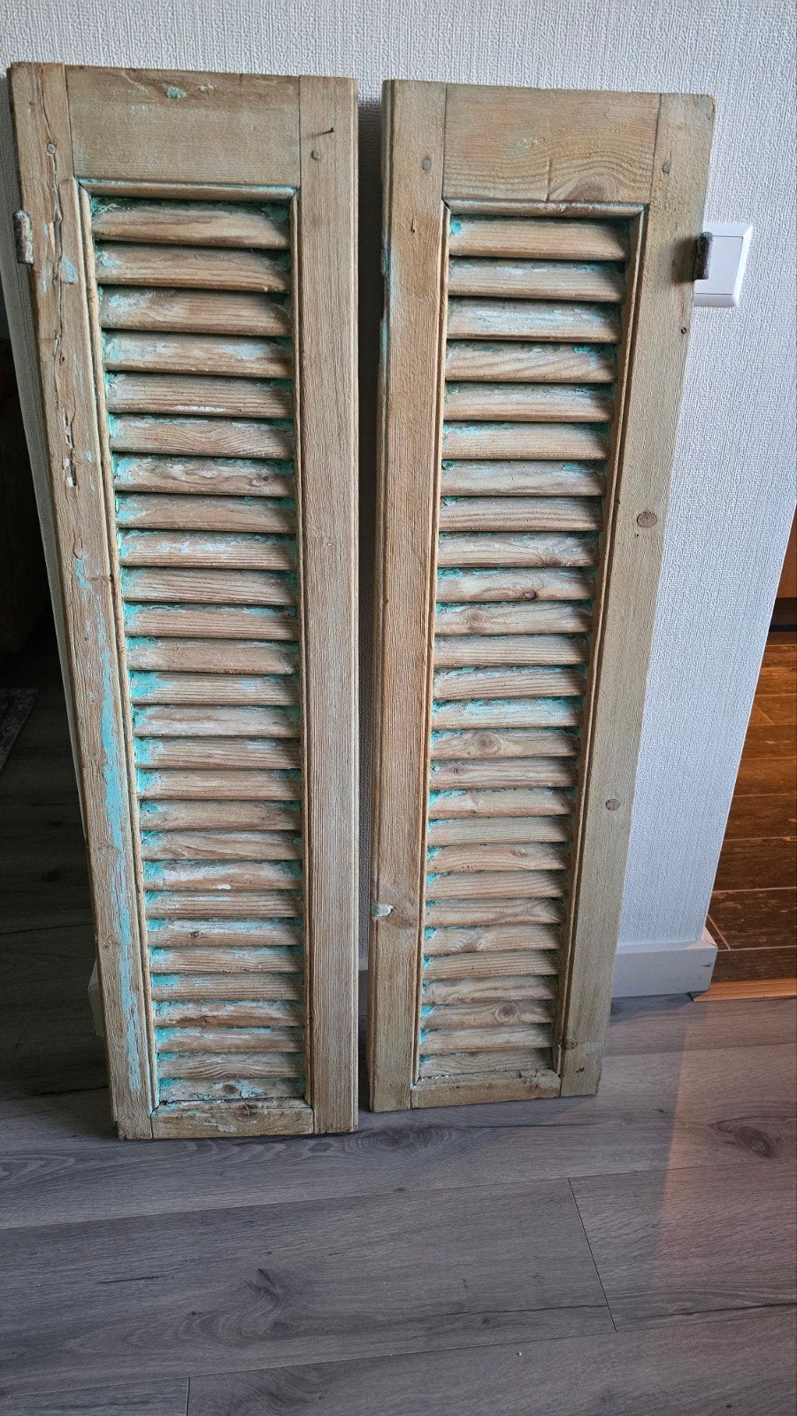 Mooie houten luiken - 120x33cm, Huis en Inrichting, Ophalen, Hout, Bruin, Landelijk