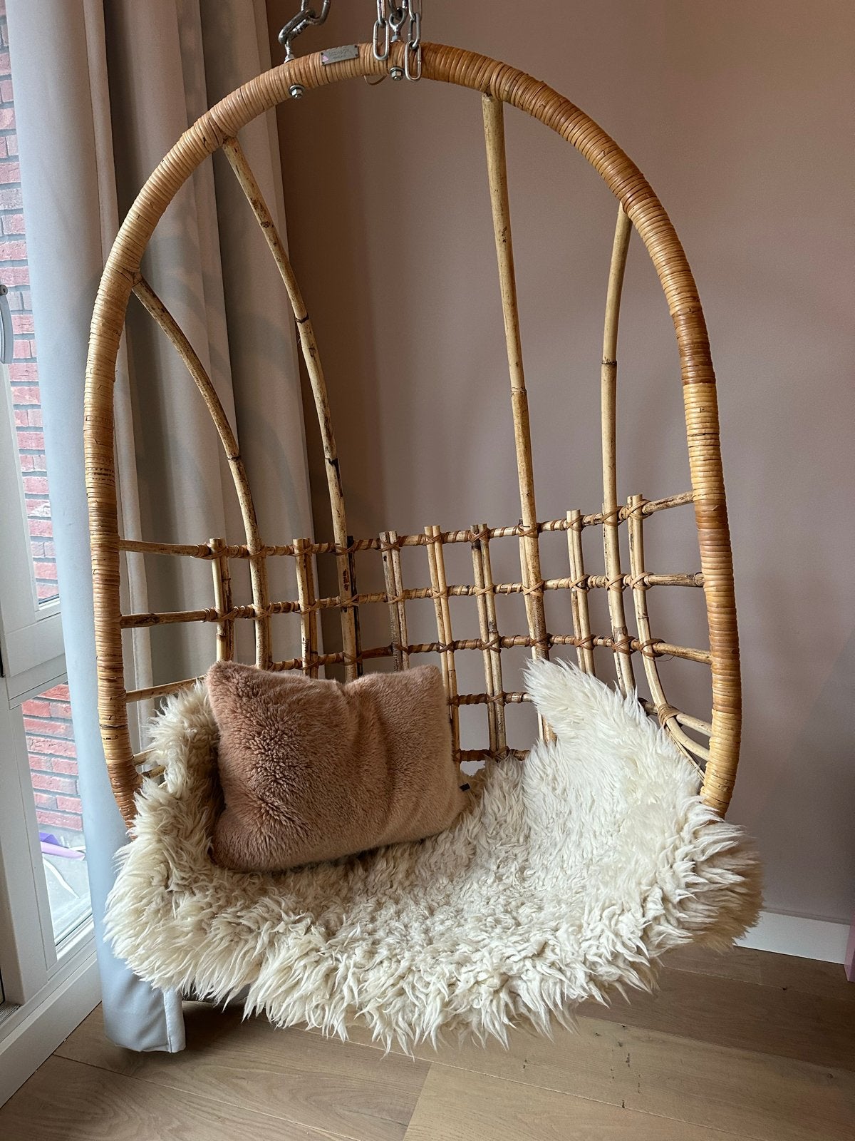Sissy-Boy Homeland Rotan Hangstoel, Ophalen, Bruin, Riet of Rotan, Zo goed als nieuw