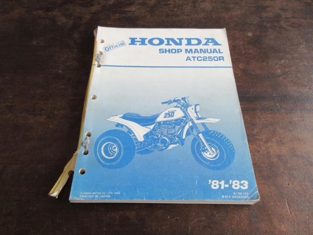 Honda ATC250R werkplaatshandboek manual, Motoren, Ophalen of Verzenden, Honda