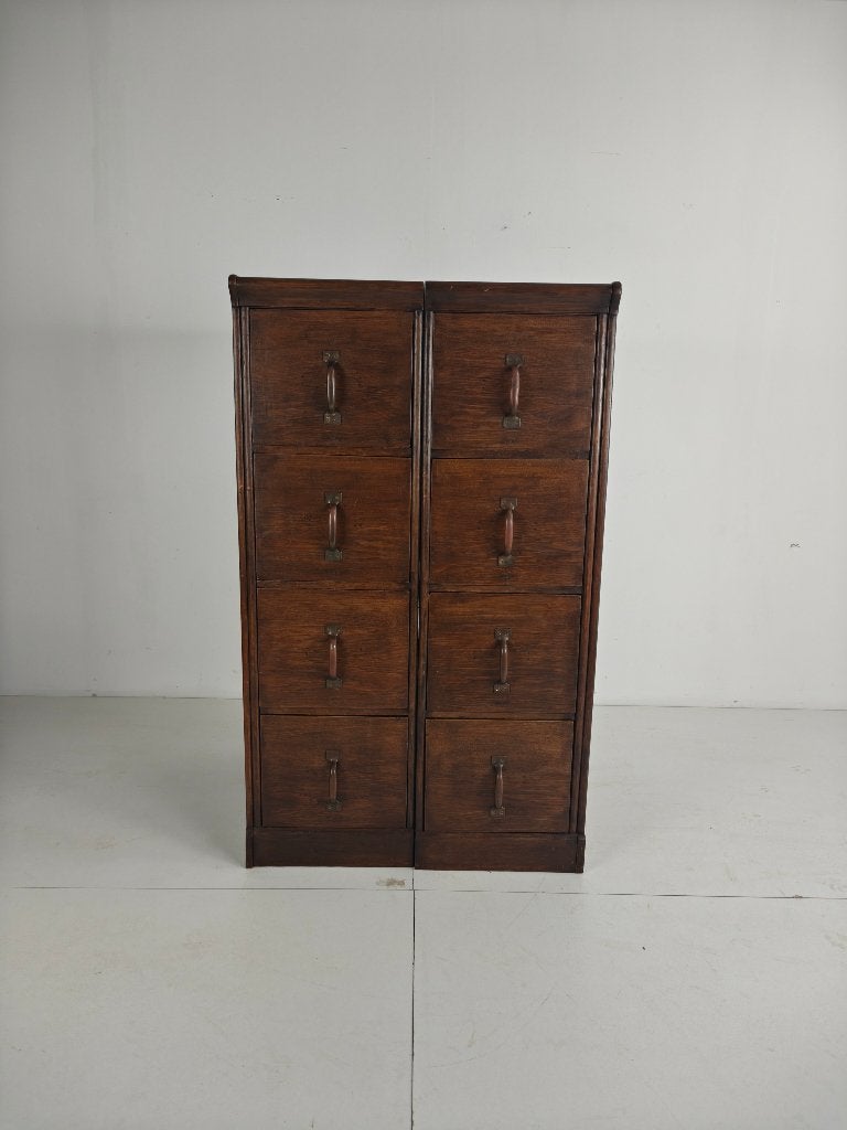 Dubbele archiefkast van massief eiken Nederlands, 1920–1940, Ophalen of Verzenden