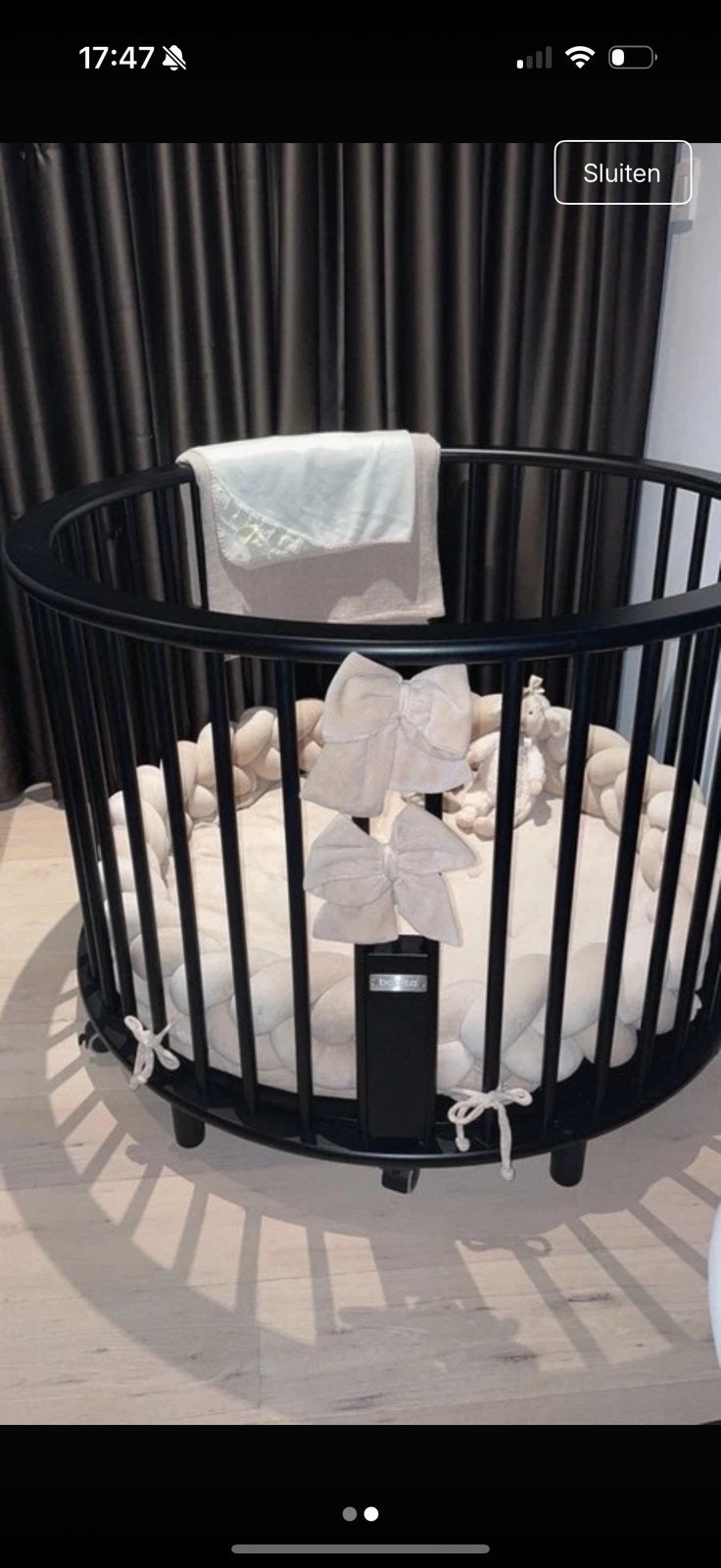 Bopita Box Zwart Rond, Kinderen en Baby's, Ophalen, Zo goed als nieuw, Rond