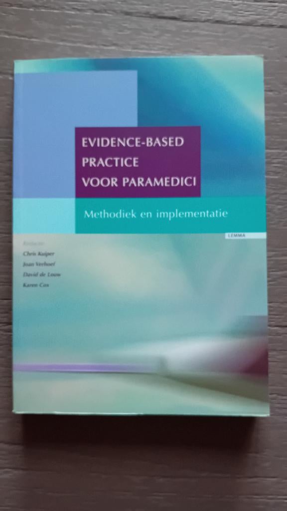 Evidence-based practice paramedici methodiek implementatie, Boeken, Ophalen of Verzenden, Beta, Zo goed als nieuw, HBO