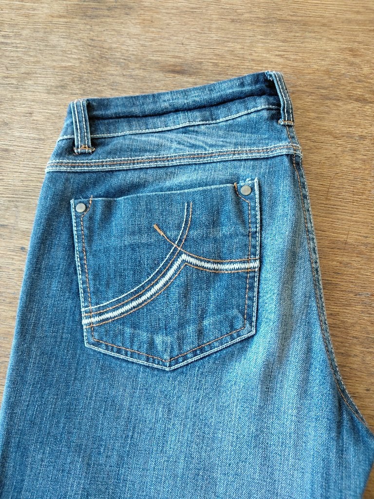 capri spijkerbroek maat 42 s.Oliver in goede staat, Blauw, Ophalen of Verzenden, Zo goed als nieuw, S.Oliver