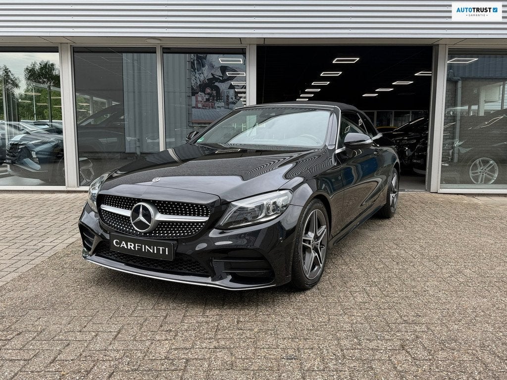 Mercedes-Benz C-klasse Cabrio 180 Premium Plus Pack AMG | Na, Auto's, Automaat, Cabriolet, 4 stoelen, Zwart