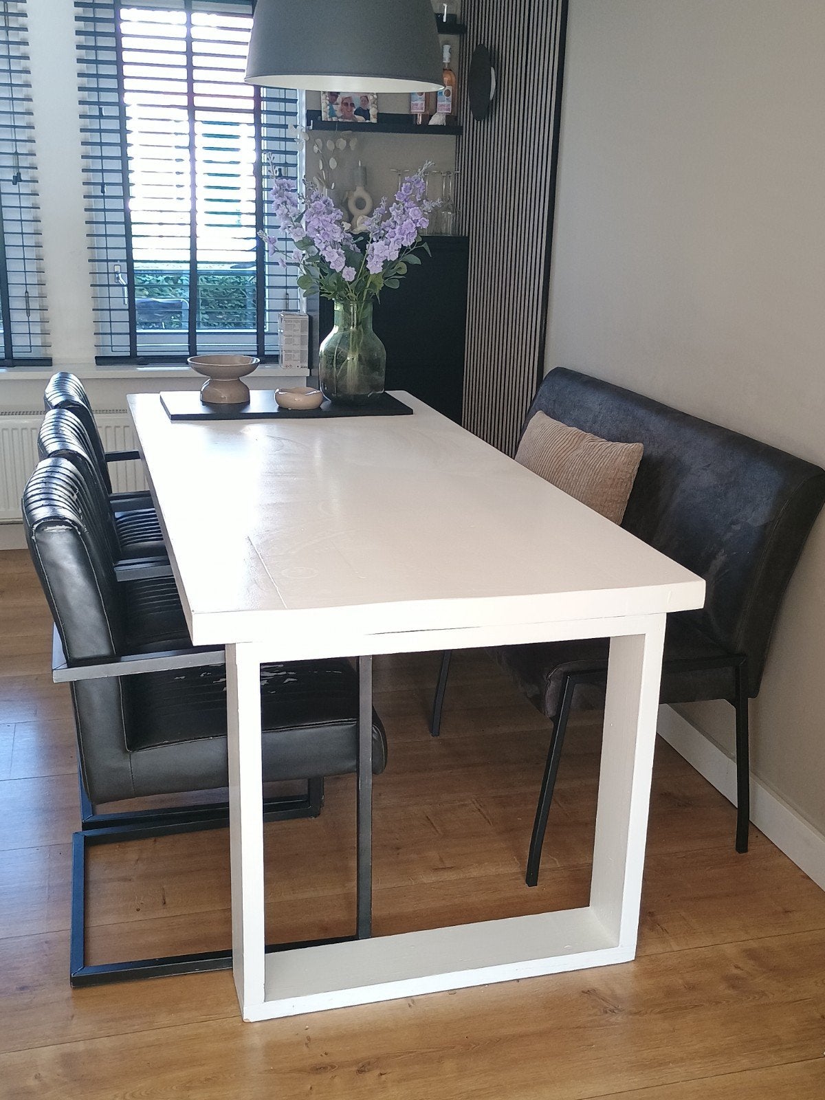 houten eettafel, Huis en Inrichting, Ophalen, Gebruikt, 200 cm of meer, 50 tot 100 cm