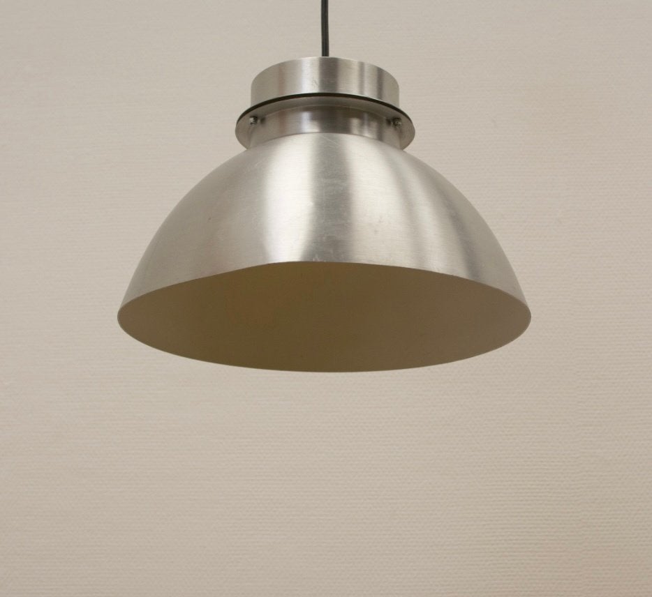 Vintage aluminium hanglamp Aero of London jaren 90, Gebruikt, Vintage, Ophalen of Verzenden, Aluminium