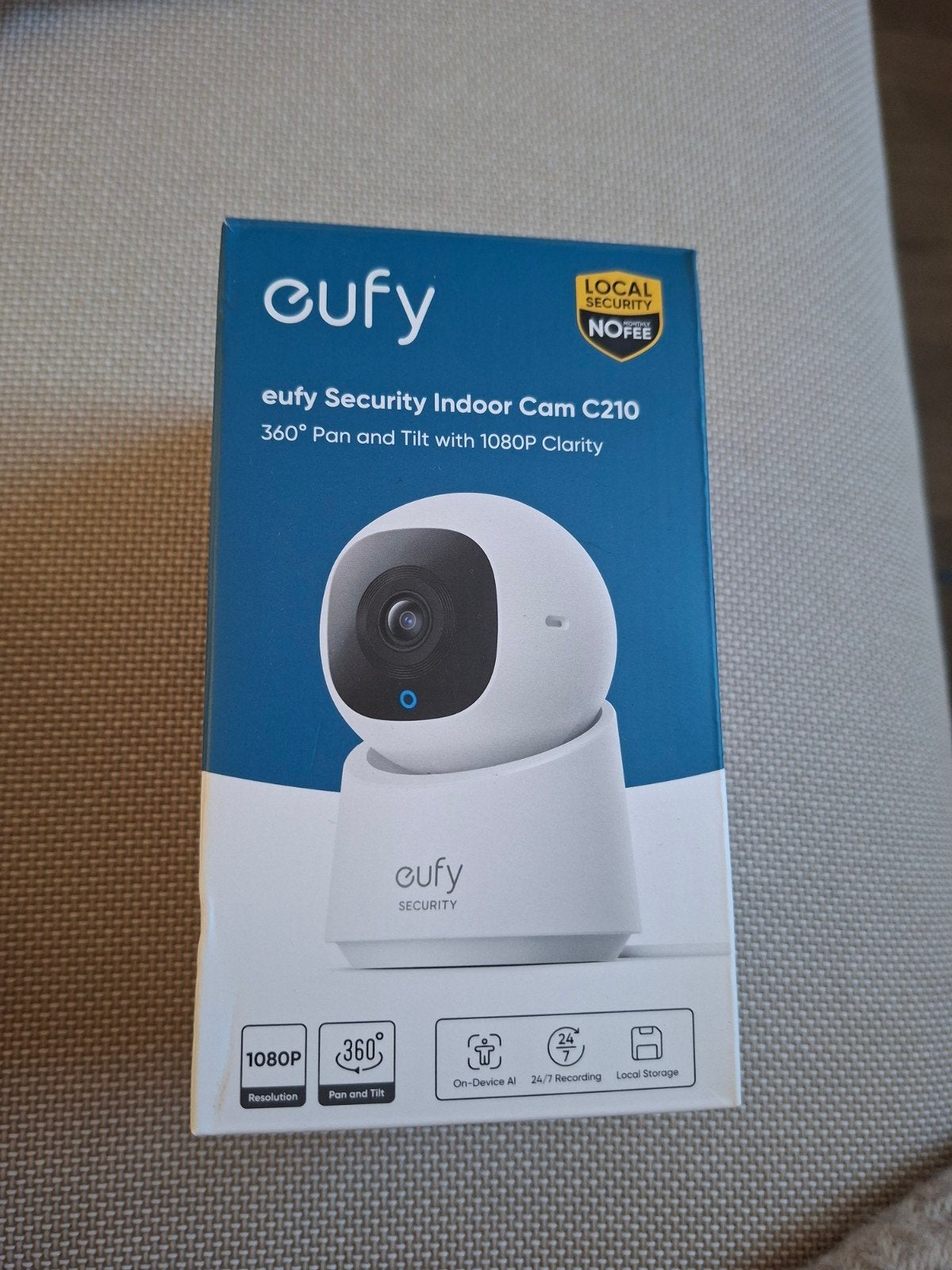 Eufy Security Indoor Cam C210 - Zo goed als nieuw, Ophalen of Verzenden, Zo goed als nieuw, Binnencamera