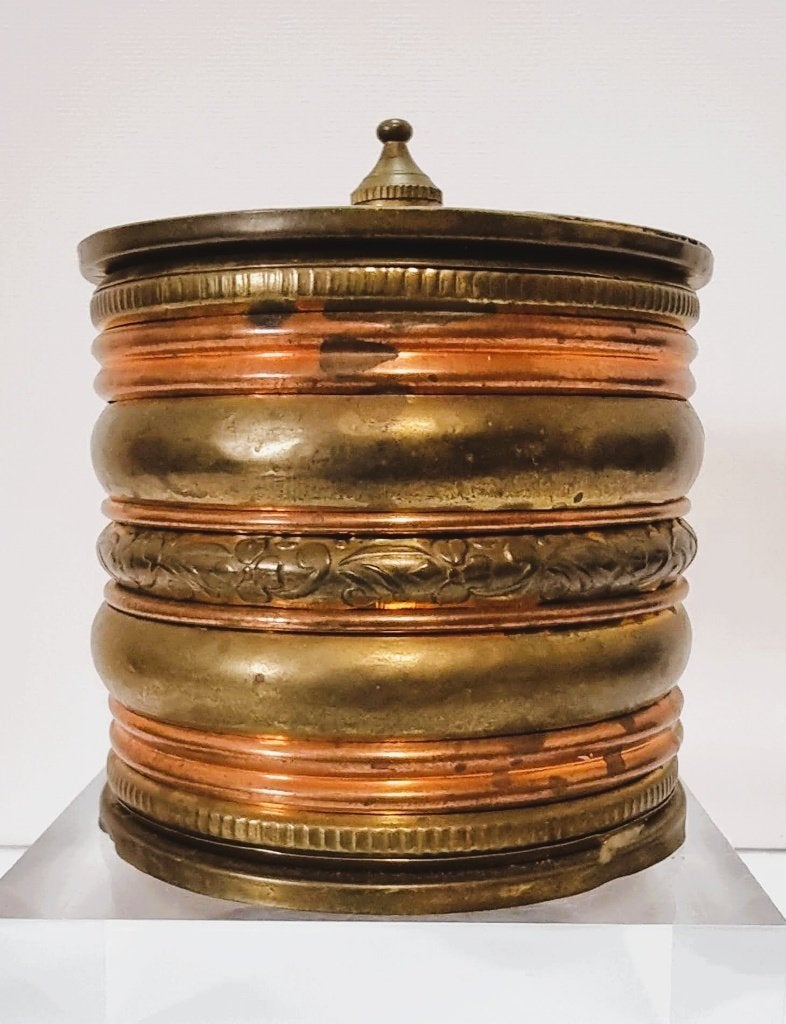 Indisch koperen doosje., Ophalen of Verzenden, Koper