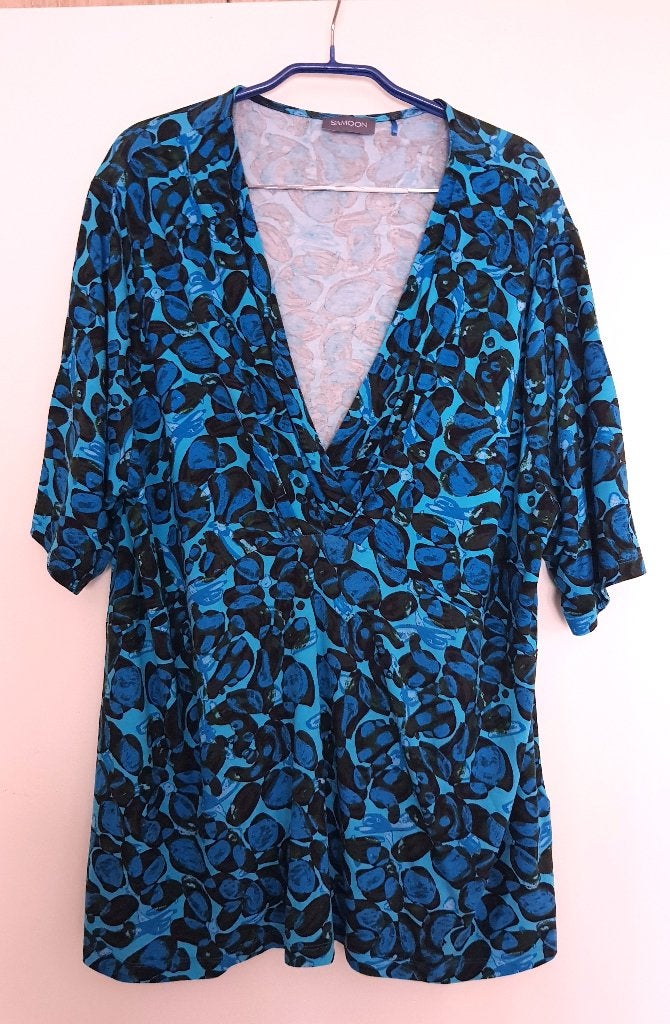 Samoon Shirt 46, Verzenden, Zwart, Nieuw, Shirt of Top